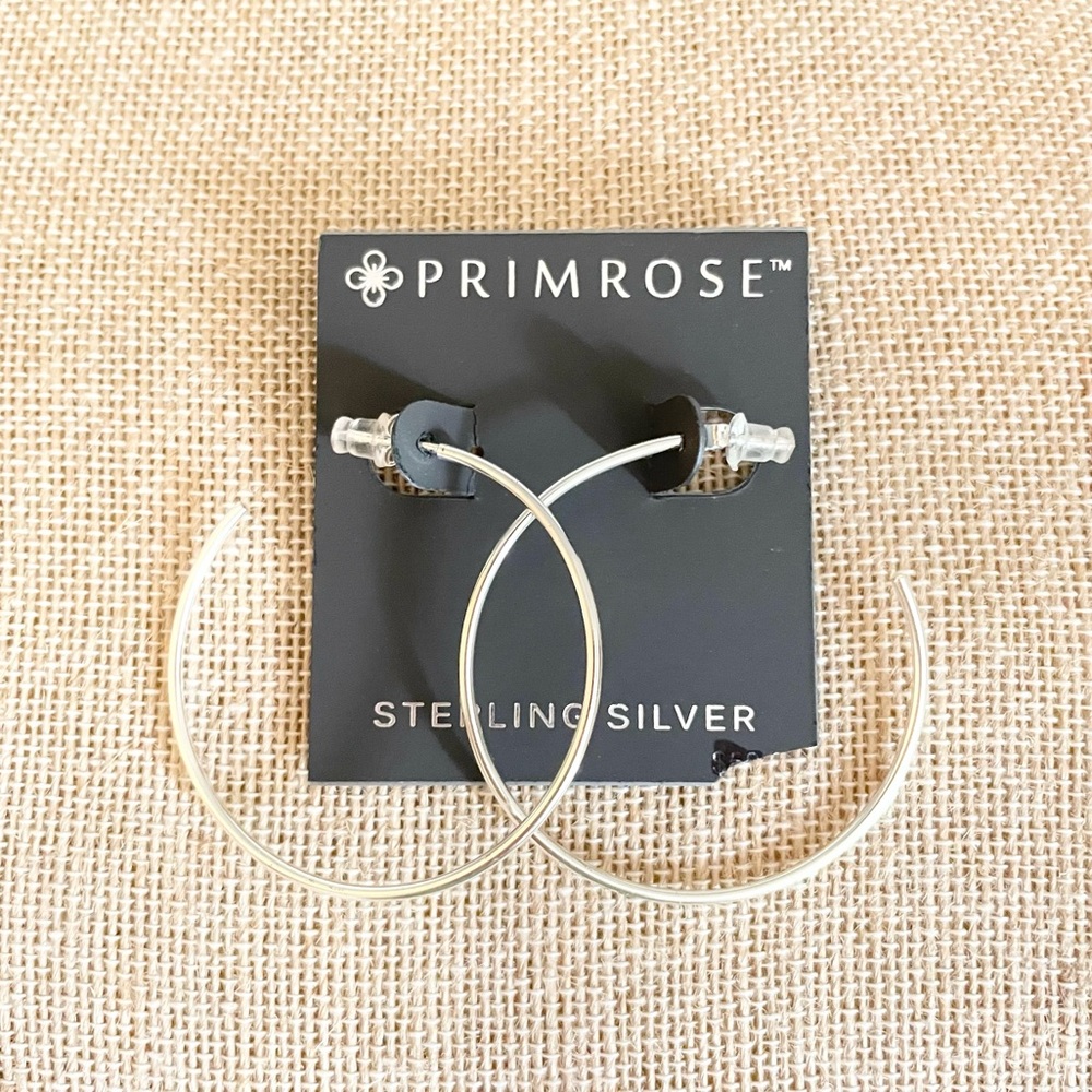 NWOT Primrose Sterling Silver Hoop Earrings